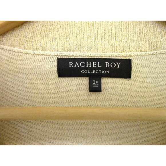 Rachel Roy Collection Plus Size Ivory Gold Combo Short Sleeve Top - Size 3X  NWT - Picture 3 of 16